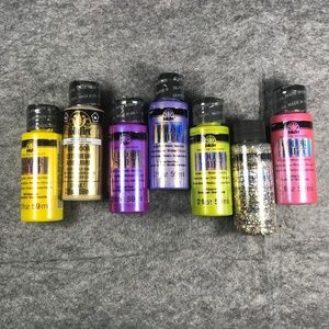 FolkArt Color Shifting and Glitter Paints Set of 7